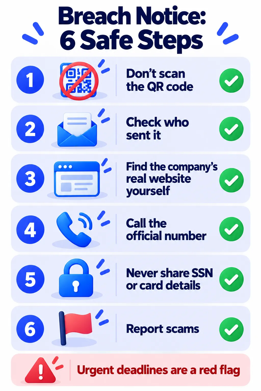 Six safe steps to check a data breach notice