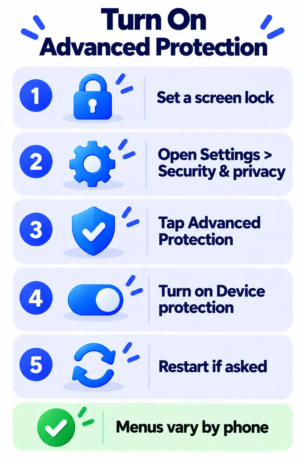 Five steps to turn on Advanced Protection on an Android phone